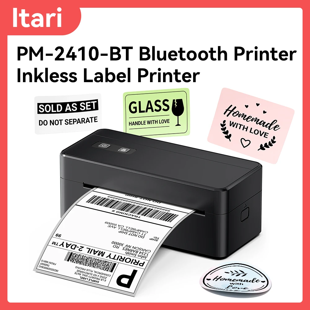 PM2410 Bluetooth Shipping Label Printer for Small Business & Packages, Shipping Label Maker 2025 Upgraded Thermal Label Printer
PM2410 Bluetooth Shipping Label Printer for Small Business & Packages, Shipping Label Maker 2025 Upgraded Thermal Label Printer