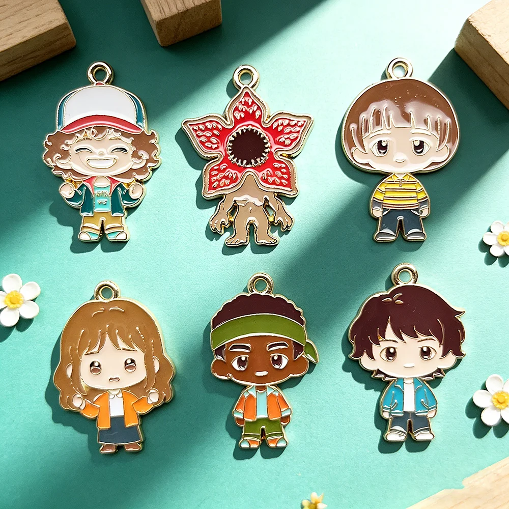 6Pcs Cute Cartoon Demogorgon Flower Monster Charms Enamel Pendant for DIY Earrings Bracelet Jewelry Making Handmade Accessory
6Pcs Cute Cartoon Demogorgon Flower Monster Charms Enamel Pendant for DIY Earrings Bracelet Jewelry Making Handmade Accessory