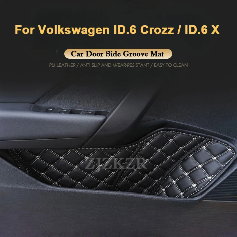 Коврик с боковой канавкой двери автомобиля для Volkswagen ID.6 Crozz и ID.6x 2021-2025, ящик для хранения дверных слотов, кожаная защитная накладка, аксессуары
Коврик с боковой канавкой двери автомобиля для Volkswagen ID.6 Crozz и ID.6x 2021-2025, ящик для хранения дверных слотов, кожаная защитная накладка, аксессуары