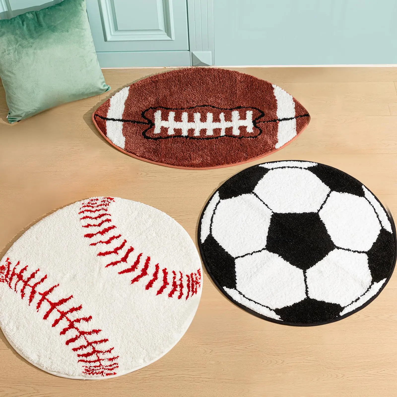 3 Pack Sports Rug Football Baseball Soccer Plush Non-Slip Floor Mat For Bedroom Bathroom
3 Pack Sports Rug Football Baseball Soccer Plush Non-Slip Floor Mat For Bedroom Bathroom