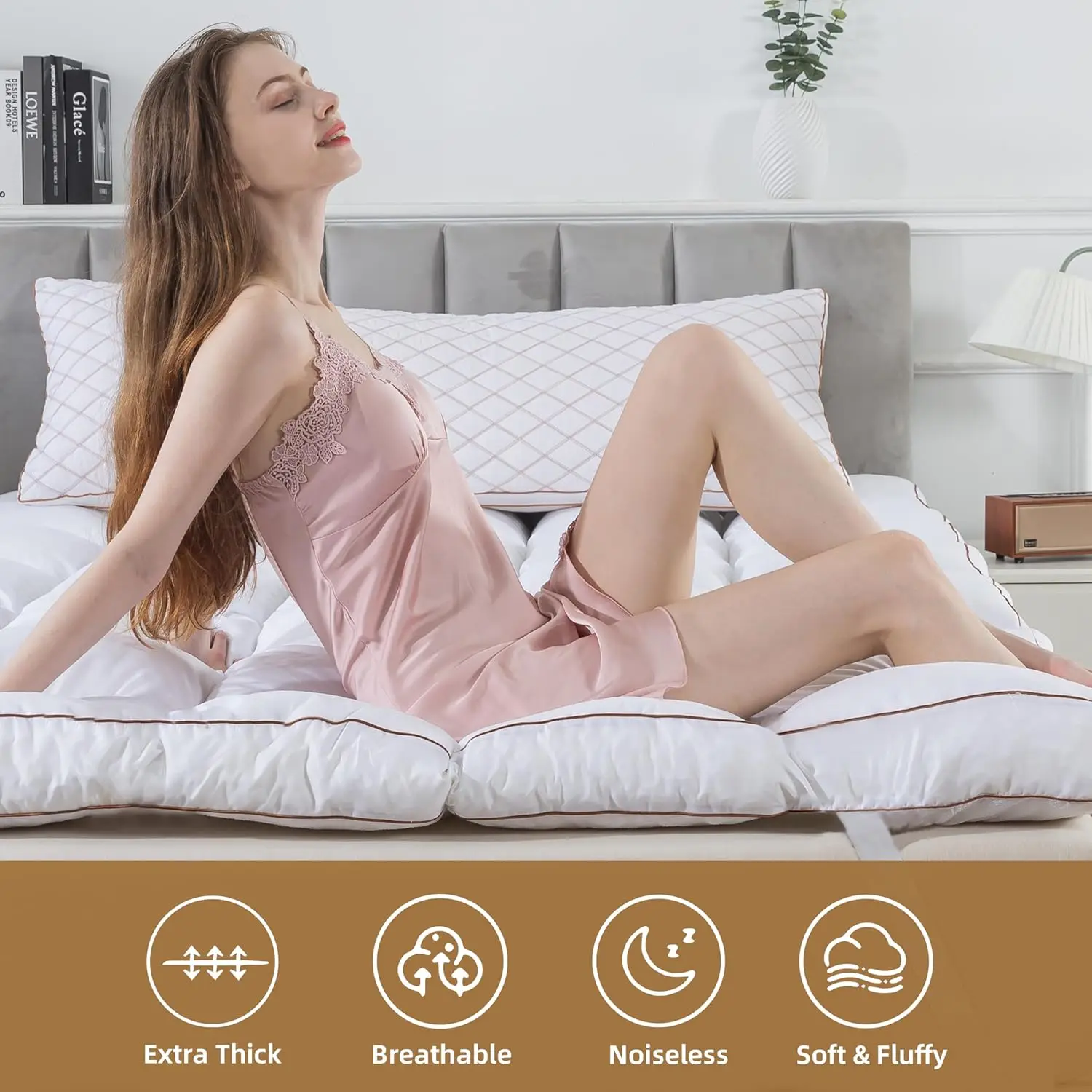 Whatsbedding 3 Inch Memory Foam Mattress Topper Twin Size Plus Thicked Down Alternative-Lined, 1700Gsm Fluffy Shredded Memory
Whatsbedding 3 Inch Memory Foam Mattress Topper Twin Size Plus Thicked Down Alternative-Lined, 1700Gsm Fluffy Shredded Memory