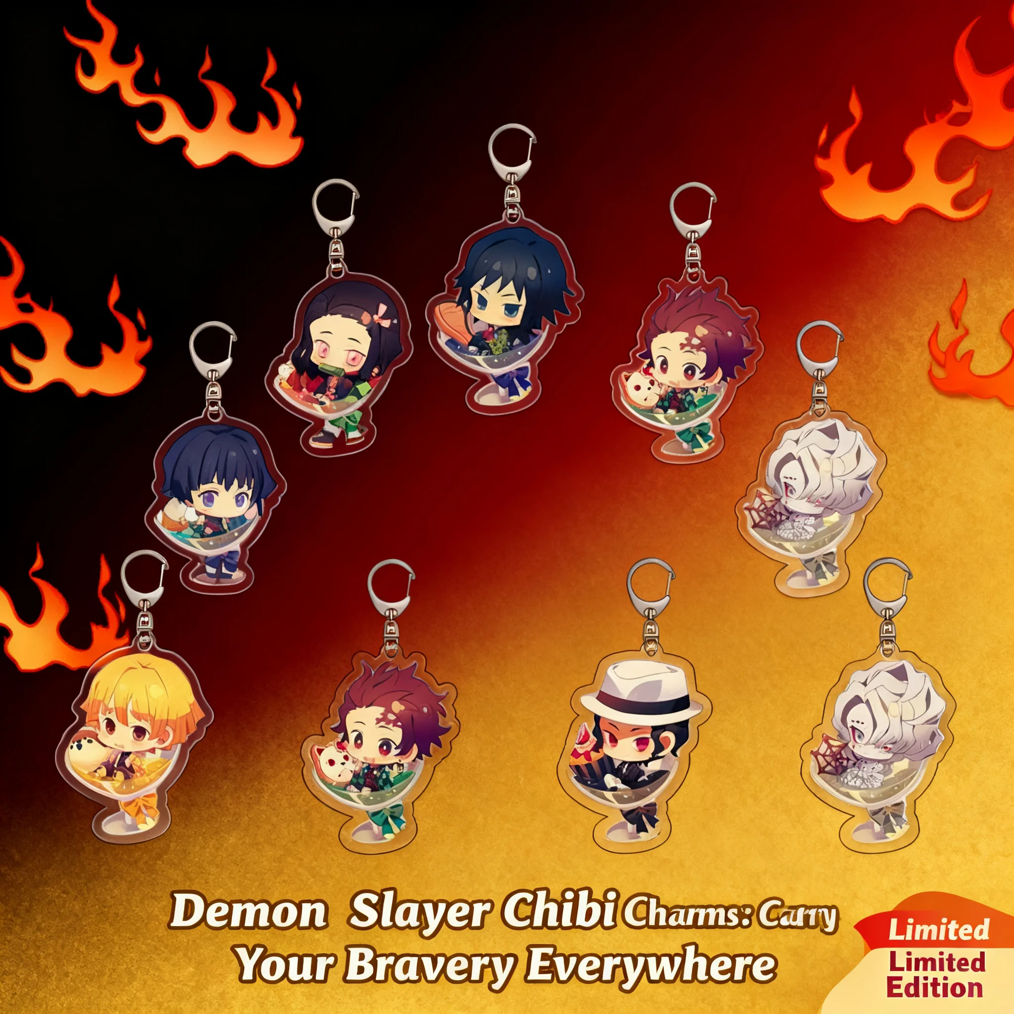 Акриловый брелок с изображением персонажей аниме Demon Slayer: Незуко и Танджиро, аксессуар для ключей, подарок для фанатов, коллекционный предмет для косплея.
Акриловый брелок с изображением персонажей аниме Demon Slayer: Незуко и Танджиро, аксессуар для ключей, подарок для фанатов, коллекционный предмет для косплея.