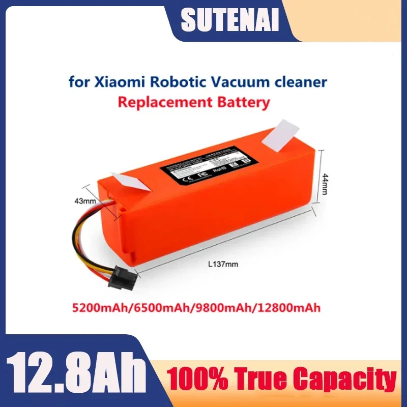 BRR-2P4S-5200S 14.4V 12800mAh Robotic Vacuum Cleaner Replacement Battery For Xiaomi Roborock S55 S60 S65 S50 S51 S5 MAX S6 Parts
BRR-2P4S-5200S 14.4V 12800mAh Robotic Vacuum Cleaner Replacement Battery For Xiaomi Roborock S55 S60 S65 S50 S51 S5 MAX S6 Parts