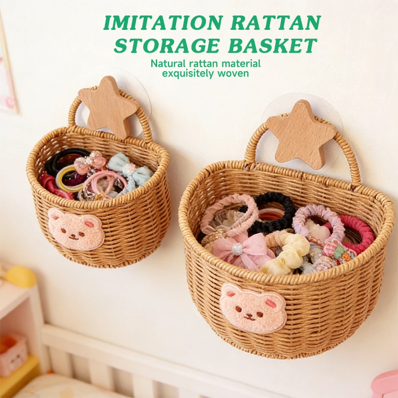 Wall Hanging Woven Storage Basket Imitation Rattan With Handle Handwoven Organizer For Kitchen Bathroom Decor
Wall Hanging Woven Storage Basket Imitation Rattan With Handle Handwoven Organizer For Kitchen Bathroom Decor