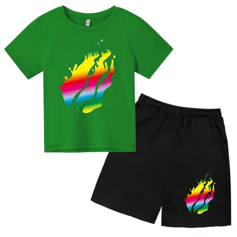 KidsT T-shirt Set for Boys and Girls aged 2-12 Two-piece Cartoon Printed Digital Casual Sports T-shirt Set Short Sleeved+shorts
KidsT T-shirt Set for Boys and Girls aged 2-12 Two-piece Cartoon Printed Digital Casual Sports T-shirt Set Short Sleeved+shorts