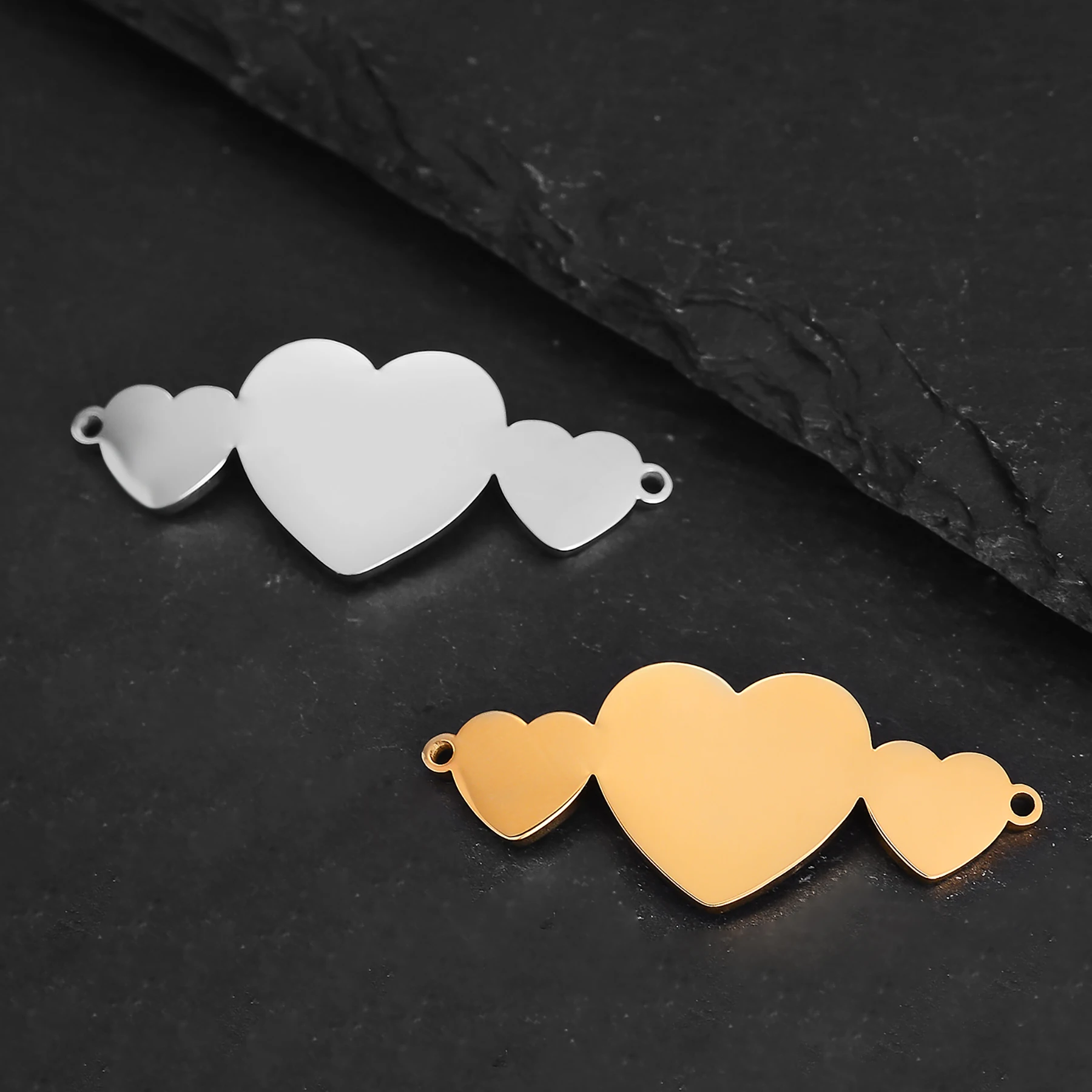 10Pcs Wholesale Stainless Steel Heart Connector Charms for Making Jewelry Bracelet Necklace Supplies Accessories
10Pcs Wholesale Stainless Steel Heart Connector Charms for Making Jewelry Bracelet Necklace Supplies Accessories