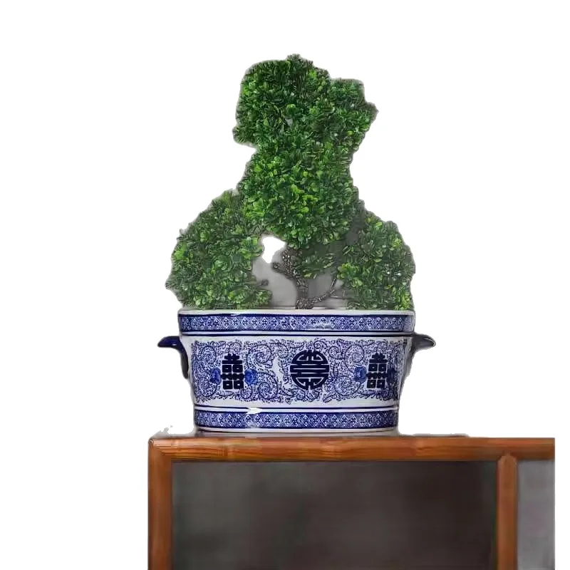 Blue and white porcelain ceramic vase home entrance key storage umbrella bucket hydroponic rich bamboo
Blue and white porcelain ceramic vase home entrance key storage umbrella bucket hydroponic rich bamboo