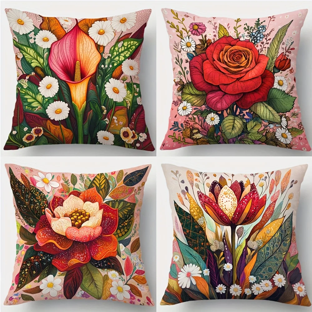 4pcs Calla lily rose patterns digital printing pillow cover Short plush Suitable living rooms bedrooms sofas throw cushion cover
4pcs Calla lily rose patterns digital printing pillow cover Short plush Suitable living rooms bedrooms sofas throw cushion cover