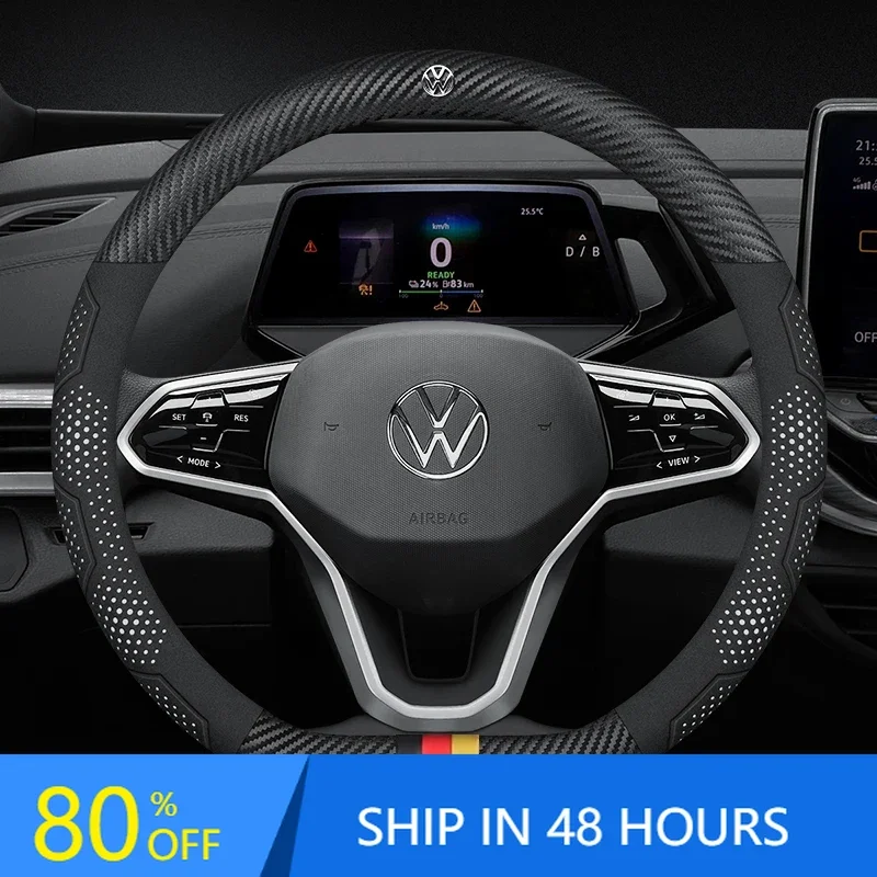 Styling Mouldings Car Carbon fiber Leather Steering Wheel Cover For Volkswagen R Golf GTI Magotan Tiguan T-ROC T-Cross Touareg P
Styling Mouldings Car Carbon fiber Leather Steering Wheel Cover For Volkswagen R Golf GTI Magotan Tiguan T-ROC T-Cross Touareg P