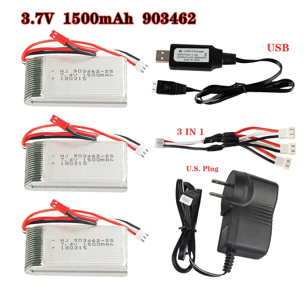 3шт 7.4В 1500мАч 903462 Lipo аккумулятор с USB-зарядным устройством для радиоуправляемой лодки FT009 12423 12428 7,4 В аккумулятор для деталей радиоуправляемых игрушек
3шт 7.4В 1500мАч 903462 Lipo аккумулятор с USB-зарядным устройством для радиоуправляемой лодки FT009 12423 12428 7,4 В аккумулятор для деталей радиоуправляемых игрушек