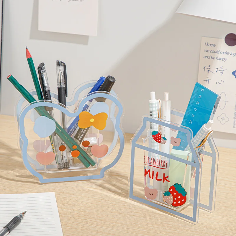 Acrylic Pen Holder Student Stationery Storage Cosmetic Storage Bucket Plastic Pen Holder Vase Office Storage Bucket
Acrylic Pen Holder Student Stationery Storage Cosmetic Storage Bucket Plastic Pen Holder Vase Office Storage Bucket