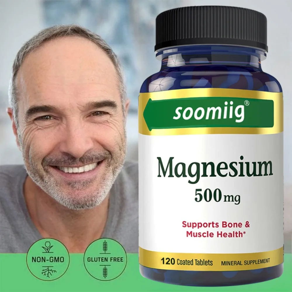 Magnesium Supplement, Bone and Muscle Health, Sleep, Bones, Heart, Immune Support, 500 Mg, 120 Capsules
Magnesium Supplement, Bone and Muscle Health, Sleep, Bones, Heart, Immune Support, 500 Mg, 120 Capsules