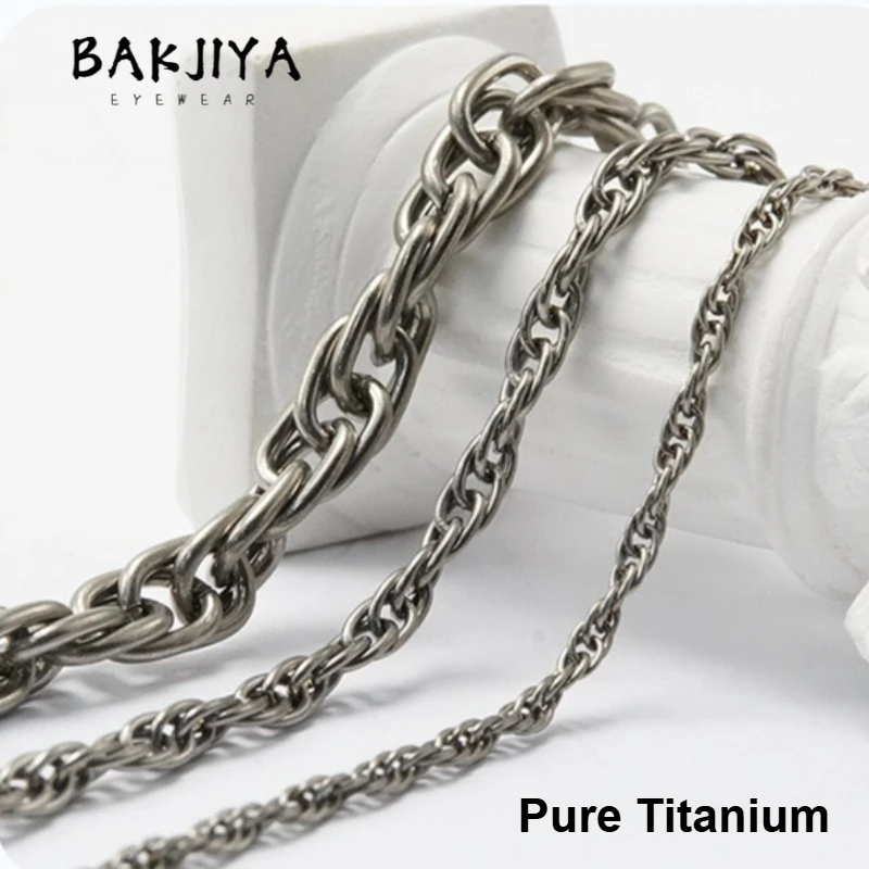 New 7mm Pure Titanium Rope Chain Necklace Men's Hip Hop Party Fashion Twists Necklace, Anti Allergy Lightweight For Women/Men
New 7mm Pure Titanium Rope Chain Necklace Men's Hip Hop Party Fashion Twists Necklace, Anti Allergy Lightweight For Women/Men