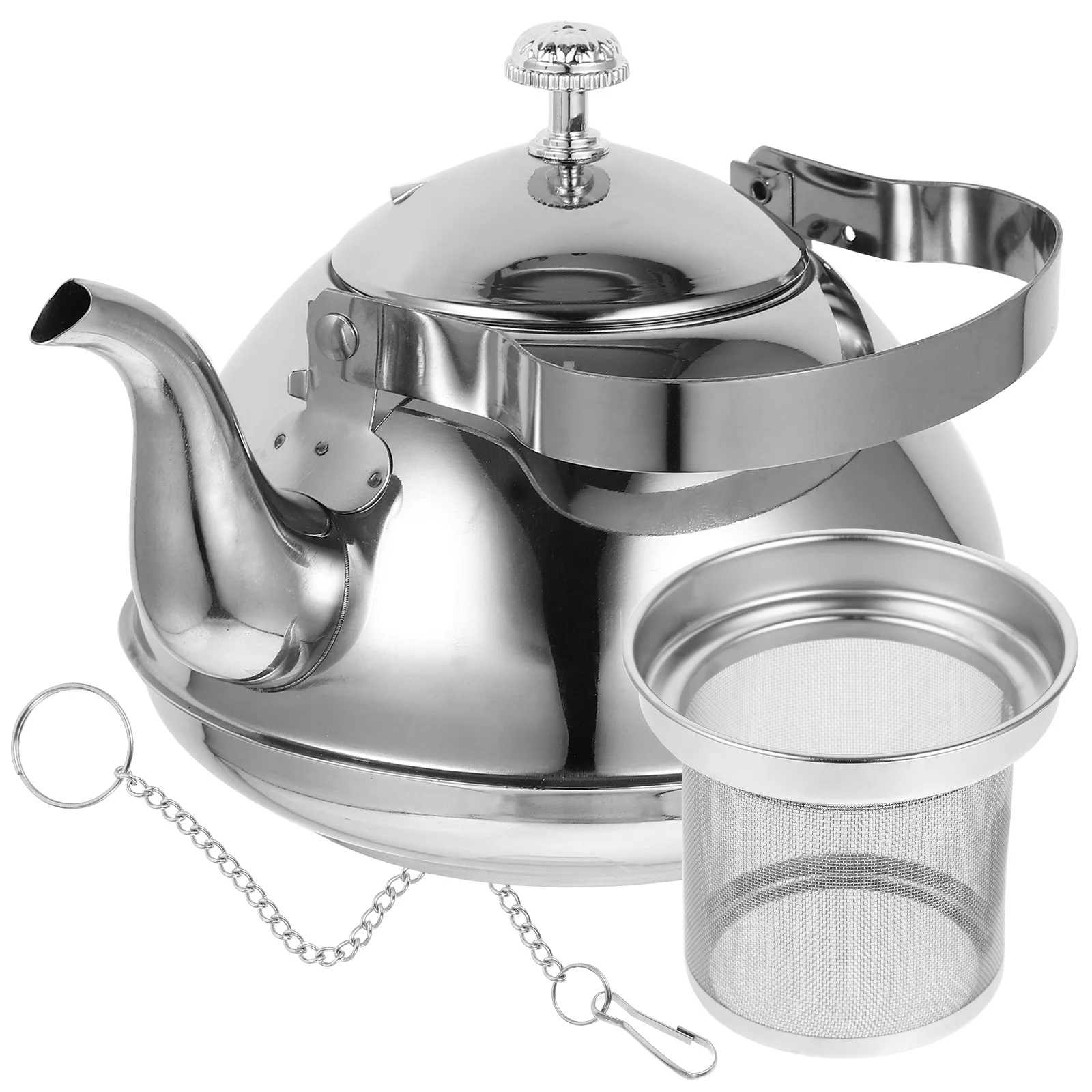 Stainless Steel Teapot 1.5L Large Capacity With Filter Home Use Sleek Design Multi Person Serving Kitchen Tea Kettle Metal Pot
Stainless Steel Teapot 1.5L Large Capacity With Filter Home Use Sleek Design Multi Person Serving Kitchen Tea Kettle Metal Pot