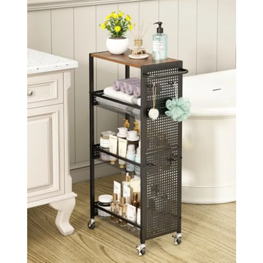 Utility Slim Stora Cart 4 Tier Small Rolling Kitcen Laundry Room Orgazation Cart wit Wood Top Metal Narrow Laundry Room Sees Ca
Utility Slim Stora Cart 4 Tier Small Rolling Kitcen Laundry Room Orgazation Cart wit Wood Top Metal Narrow Laundry Room Sees Ca