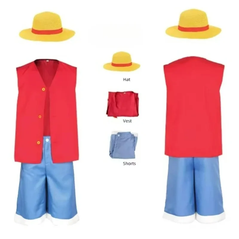 Kids Adult Luffy Cosplay Anime Coat Pants Hat for Kids Children Beach Clothing Halloween Carnival Party Role Play Suit
Kids Adult Luffy Cosplay Anime Coat Pants Hat for Kids Children Beach Clothing Halloween Carnival Party Role Play Suit