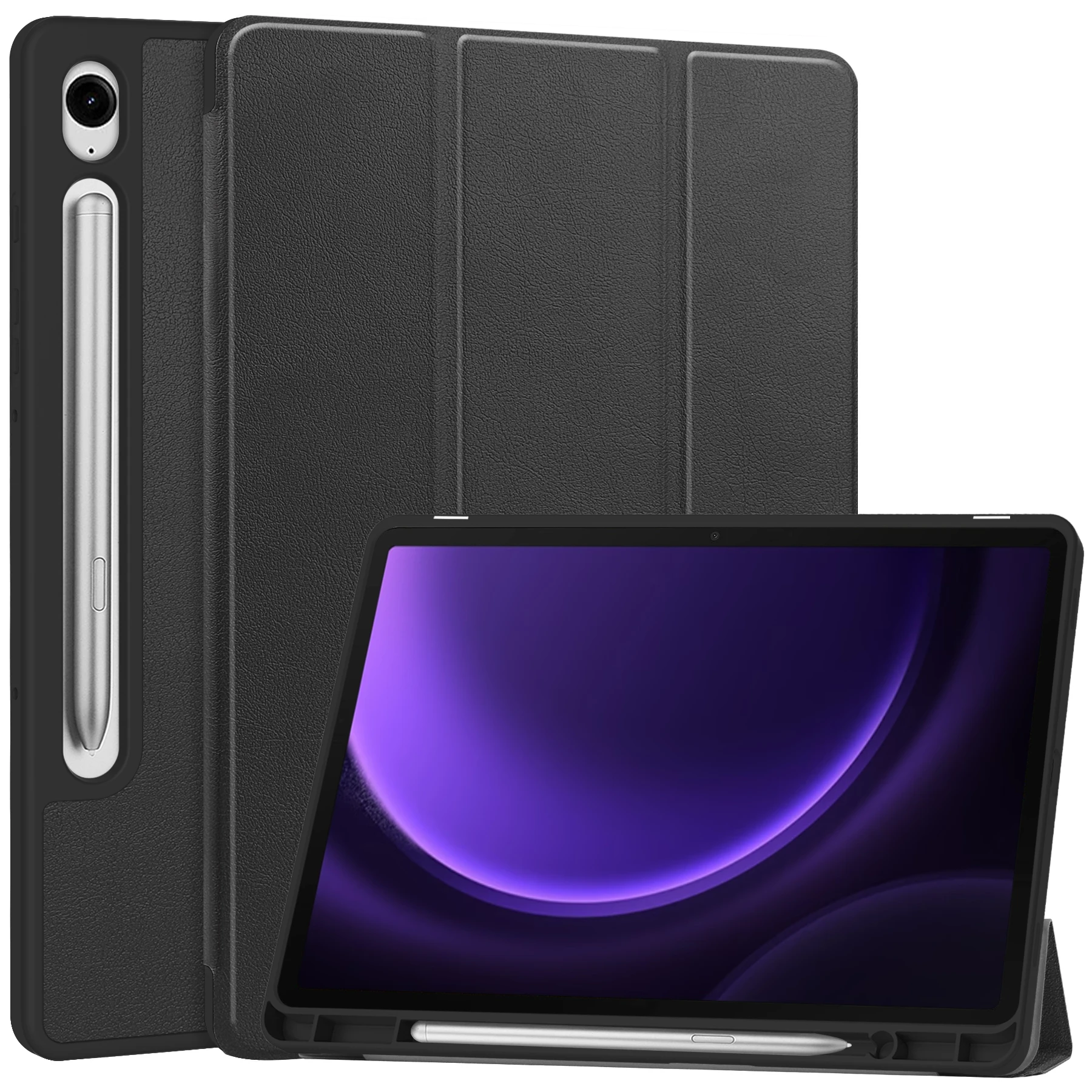 For Samsung Galaxy Tab S9 FE / Tab S9 Smart Case PU Leather+TPU Trifold Stand Tablet Cover with Pencil Holder
For Samsung Galaxy Tab S9 FE / Tab S9 Smart Case PU Leather+TPU Trifold Stand Tablet Cover with Pencil Holder