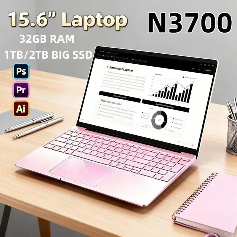 15.6-inch Laptop Intel N3700, 32GB RAM 2TB Storage, 5000mAh Battery, Great for Online Courses, Daily Office Work and Casual
15.6-inch Laptop Intel N3700, 32GB RAM 2TB Storage, 5000mAh Battery, Great for Online Courses, Daily Office Work and Casual
