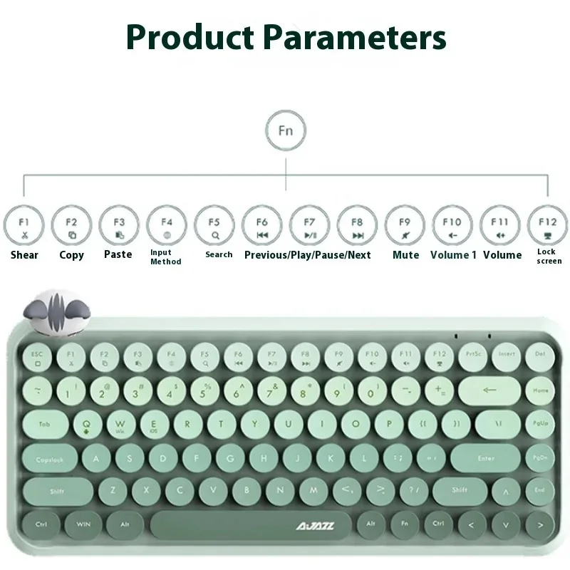 Беспроводная Bluetooth-клавиатура Ajazz 308i Polkadot Punk — 84 клавиши, милая и компактная, длительный срок службы батареи, 10 мм, для iPad, телефона, ПК и ноутбука
Беспроводная Bluetooth-клавиатура Ajazz 308i Polkadot Punk — 84 клавиши, милая и компактная, длительный срок службы батареи, 10 мм, для iPad, телефона, ПК и ноутбука