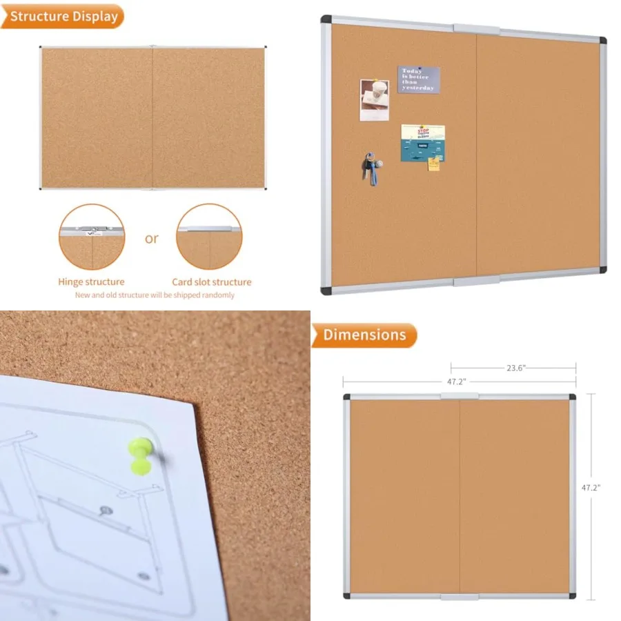 Large Cork Bullet Board/Foldable Noticeboard,,Silver Alumium Frame
Large Cork Bullet Board/Foldable Noticeboard,,Silver Alumium Frame