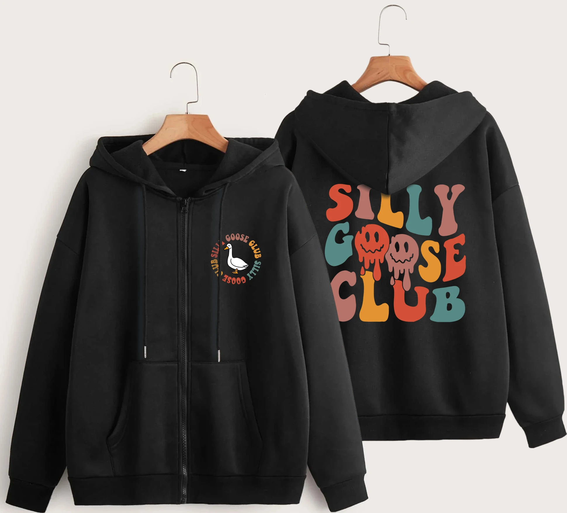 Silly Goose Club Letter Graphic Printed Women Zipper Sweatshirt Fashion Street Hooded Loose Casual Hoodies Fleece Soft Clothing
Silly Goose Club Letter Graphic Printed Women Zipper Sweatshirt Fashion Street Hooded Loose Casual Hoodies Fleece Soft Clothing