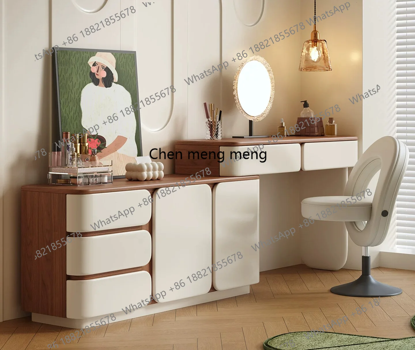 Medieval cream style dresser, chest storage integrated, new high-end bedroom makeup table
Medieval cream style dresser, chest storage integrated, new high-end bedroom makeup table