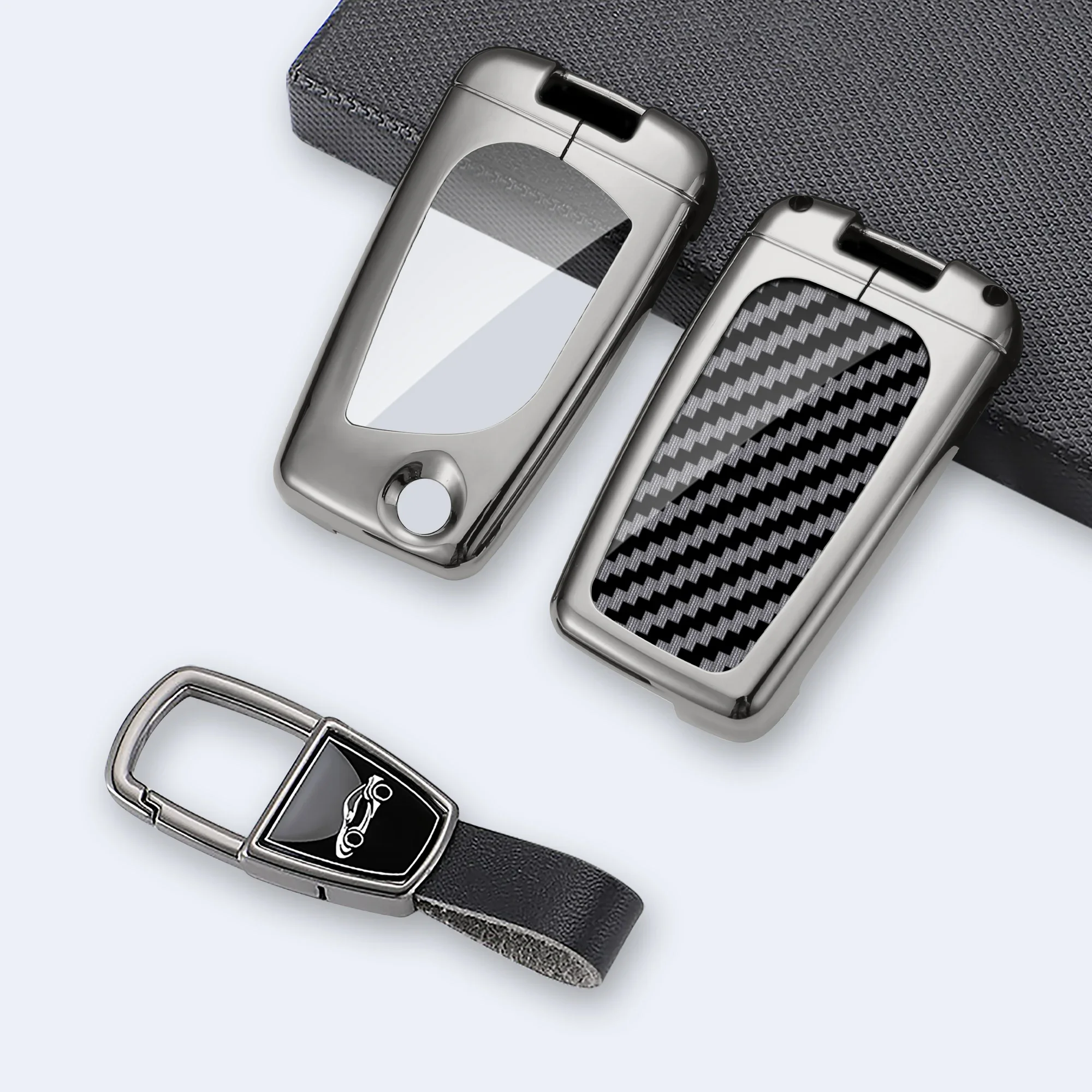 Metal Carbon Fiber Car Key Case Cover For Toyota CHR Corolla Hatchback Sedan RAV4 Camry LE Hilux Protector Keychain Accessories
Metal Carbon Fiber Car Key Case Cover For Toyota CHR Corolla Hatchback Sedan RAV4 Camry LE Hilux Protector Keychain Accessories