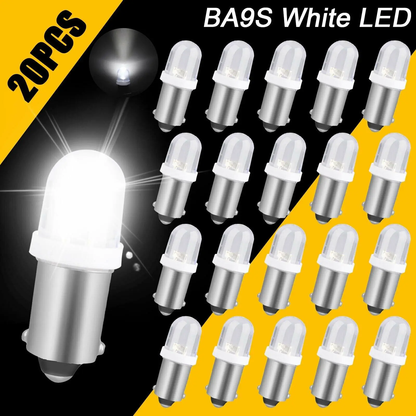 20x Super White BA9S LED Interior Instrument Panel Gauge Dash Light Bulbs 1815
20x Super White BA9S LED Interior Instrument Panel Gauge Dash Light Bulbs 1815