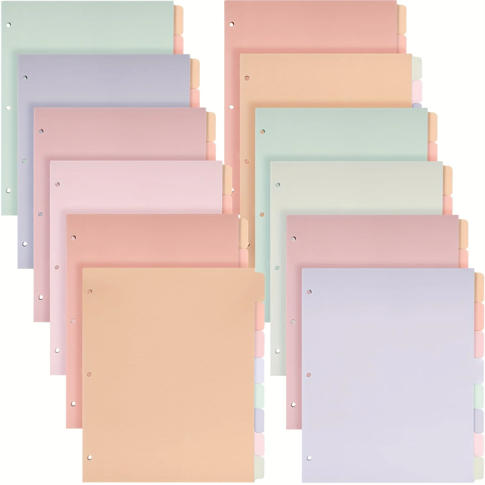 12 Sets 8 Tab Binder Dividers for 3 Ring Binders 8.5 X 11 Inch Paper Multicolor Dividers with Plastic Film 3 Hole Punched Page Dividers Sturdy Binder Index Dividers for School
12 Sets 8 Tab Binder Dividers for 3 Ring Binders 8.5 X 11 Inch Paper Multicolor Dividers with Plastic Film 3 Hole Punched Page Dividers Sturdy Binder Index Dividers for School