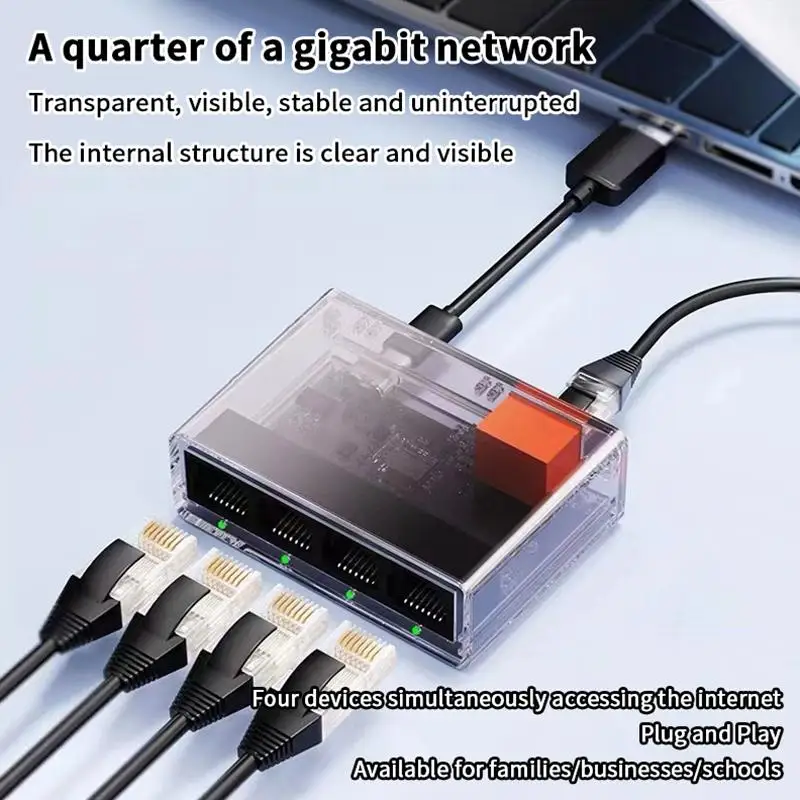 1/2/3 шт. 5-портовый Ethernet-коммутатор 1000 Мбит/с, гигабитный интеллектуальный коммутатор, концентратор RJ45, интернет-сплиттер для роутера, ПК, LAN, дуплексный
1/2/3 шт. 5-портовый Ethernet-коммутатор 1000 Мбит/с, гигабитный интеллектуальный коммутатор, концентратор RJ45, интернет-сплиттер для роутера, ПК, LAN, дуплексный