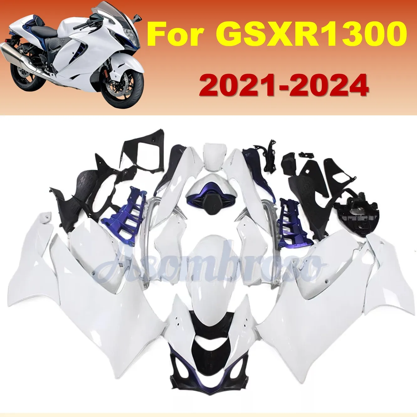Fit for Hayabusa GSXR1300R 2021 2022 2023 2024 GSX 1300R New Style Aftermarket Injection Fairings Bodywork Set Blue White
Fit for Hayabusa GSXR1300R 2021 2022 2023 2024 GSX 1300R New Style Aftermarket Injection Fairings Bodywork Set Blue White