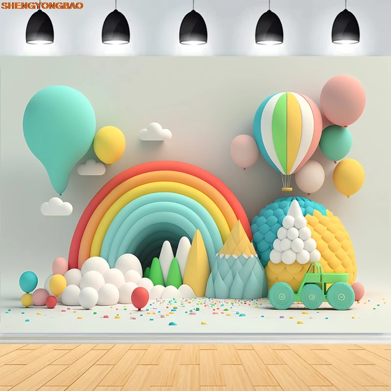 Kid Birthday Party Photography Backdrops Baby Photoshoot Family Selfie Hanging Cloth Rainbow Balloons Curtains Background DX-01
Kid Birthday Party Photography Backdrops Baby Photoshoot Family Selfie Hanging Cloth Rainbow Balloons Curtains Background DX-01