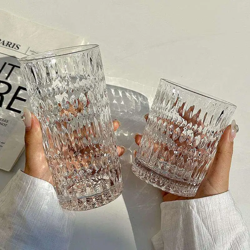 Nordic Luxury Milk Beer Glass Cup Engraved Design Premium Quality Glassware for Home Use Juice Water Cup Vintage Style
Nordic Luxury Milk Beer Glass Cup Engraved Design Premium Quality Glassware for Home Use Juice Water Cup Vintage Style