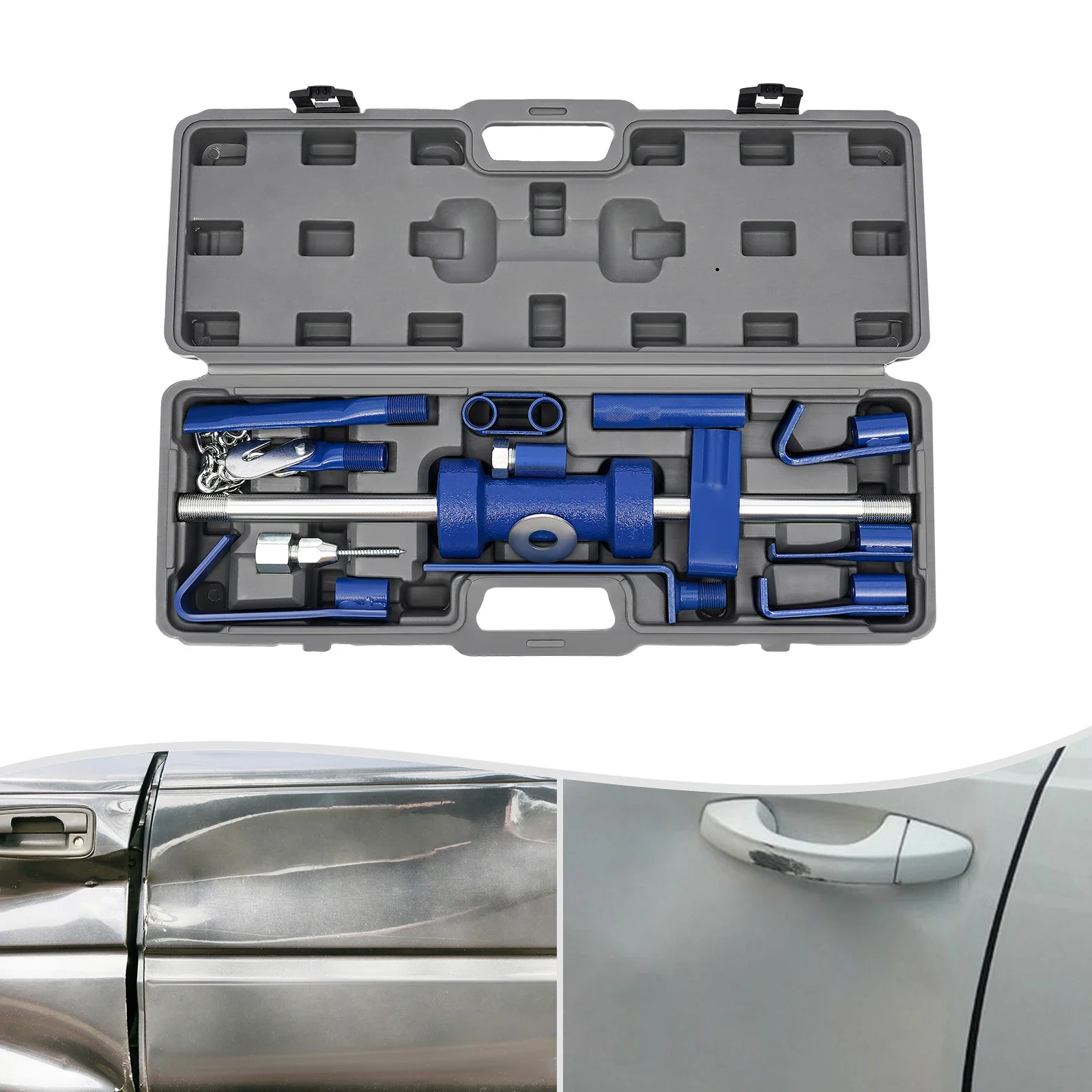 BYMAOCAR Car Repair/Maintenance Kit with Storage Case, Slide Hammer Dent Puller Tool Set,for Home, Auto Body, and Truck Repairs
BYMAOCAR Car Repair/Maintenance Kit with Storage Case, Slide Hammer Dent Puller Tool Set,for Home, Auto Body, and Truck Repairs