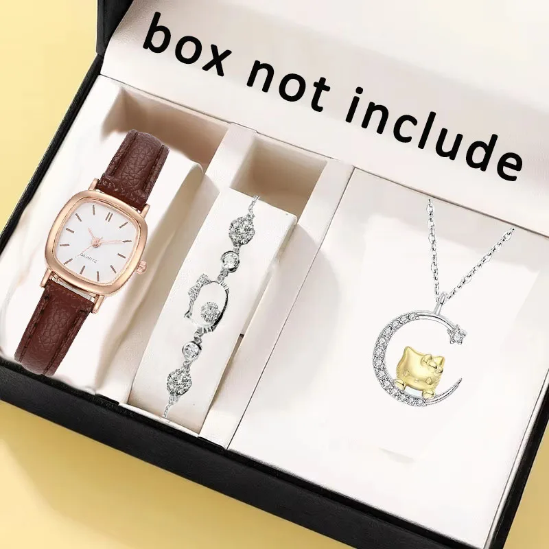 3 шт./компл. часы женские часы для пар кварцевые наручные часы Hello Kitty ожерелье браслет кварцевые часы подарок
3 шт./компл. часы женские часы для пар кварцевые наручные часы Hello Kitty ожерелье браслет кварцевые часы подарок