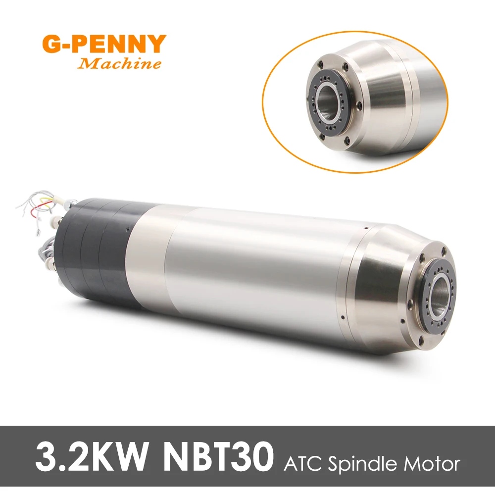 G-PENNY 3.2KW NBT30 ATC water cooled spindle motor 380v/220v Automatic tool change 800hz 24000rpm
G-PENNY 3.2KW NBT30 ATC water cooled spindle motor 380v/220v Automatic tool change 800hz 24000rpm