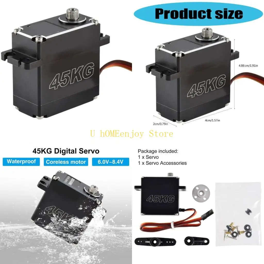 Угол управления B0KF высотой 180 градусов с высоким крутящим моментом цифровой рулевой сервоусилитель Metal Gear DSC45MG 45
Угол управления B0KF высотой 180 градусов с высоким крутящим моментом цифровой рулевой сервоусилитель Metal Gear DSC45MG 45