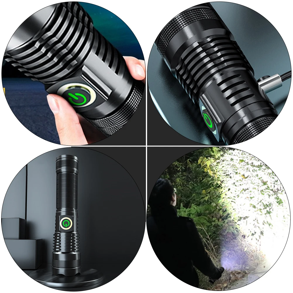 Strong Light Flashlight Compact Aluminum Alloy Outdoor Torch Water Resistant IP66 Portable Small Size Camping Zoom
Strong Light Flashlight Compact Aluminum Alloy Outdoor Torch Water Resistant IP66 Portable Small Size Camping Zoom