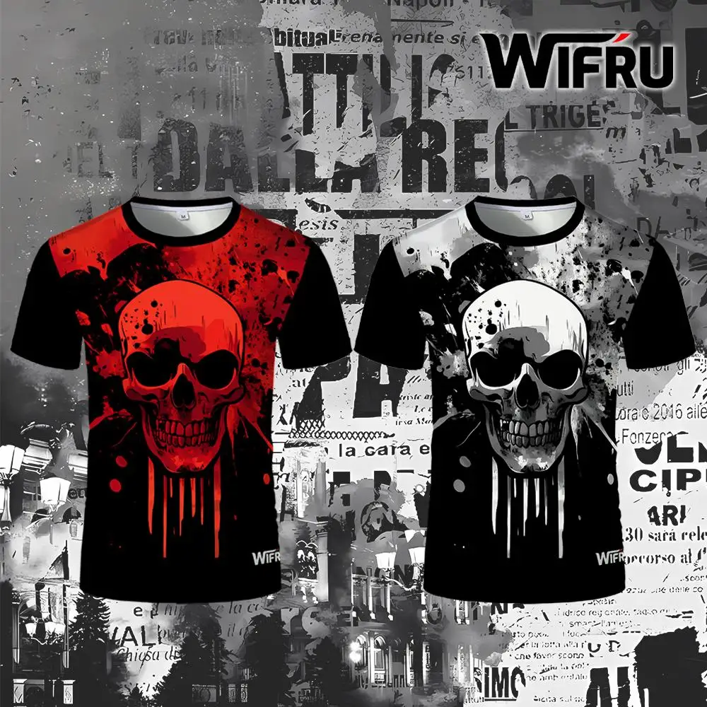 Gothic Style Skull Graphic T-shirt Street Trendy Hip Hop Y2k Clothing Unisex WIFRU Fashion Cool Harajuku Dance Short Sleeve Tops
Gothic Style Skull Graphic T-shirt Street Trendy Hip Hop Y2k Clothing Unisex WIFRU Fashion Cool Harajuku Dance Short Sleeve Tops