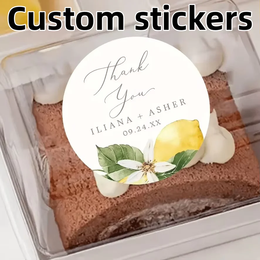 Custom waterproof lemon pattern stickers, with customizable personalized text, suitable for packaging, candy jars, and cake box
Custom waterproof lemon pattern stickers, with customizable personalized text, suitable for packaging, candy jars, and cake box