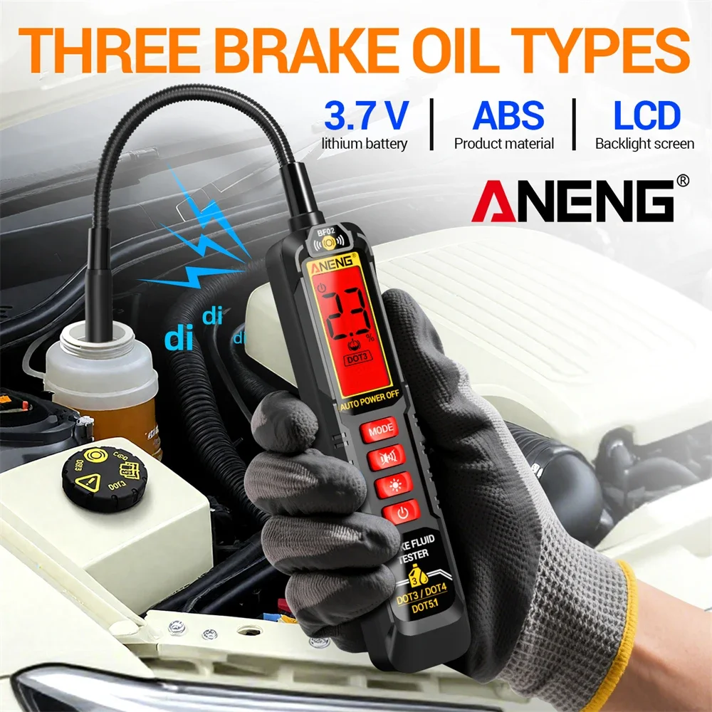 BF02 Car Brake Fluid tester Detect Brake Fluid for DOT3 DOT4 DOT5.1Brake Analyze Brake Oil Tester Auto diagnostic tool
BF02 Car Brake Fluid tester Detect Brake Fluid for DOT3 DOT4 DOT5.1Brake Analyze Brake Oil Tester Auto diagnostic tool