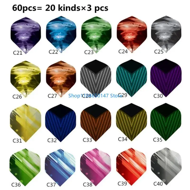 60x Durable PET Replacement Wing Accessories Equipment for Dart Games
60x Durable PET Replacement Wing Accessories Equipment for Dart Games