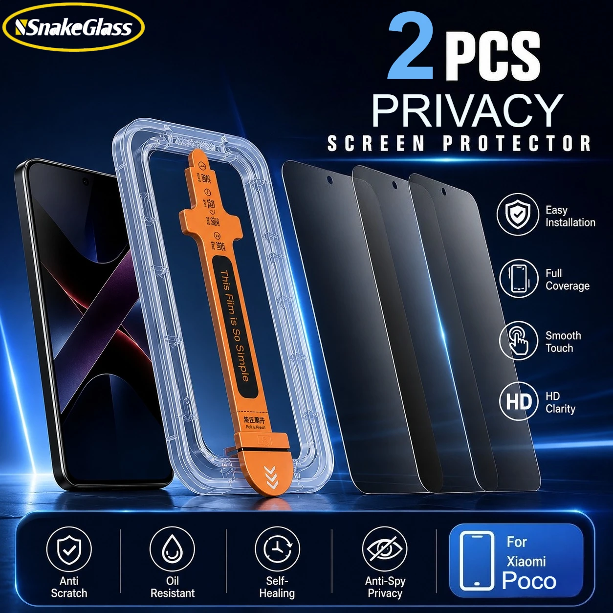 One Click Dust Free Anti-spy Tempered Glass for Xiaomi Poco X8Pro Max X7 Pro X6 X5 F8 Ultra F7 F6 F5 Privacy Screen Protectors
One Click Dust Free Anti-spy Tempered Glass for Xiaomi Poco X8Pro Max X7 Pro X6 X5 F8 Ultra F7 F6 F5 Privacy Screen Protectors
