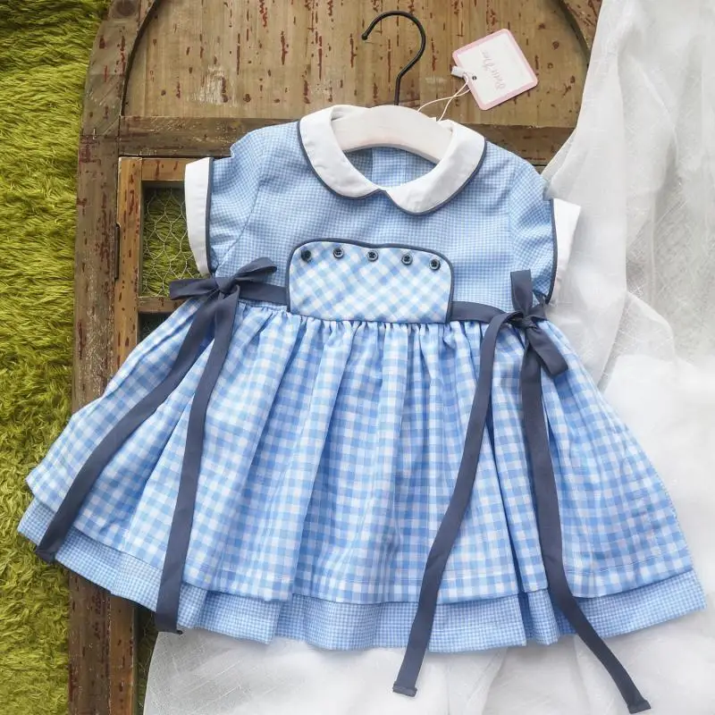 2024 Design Girls Handmade Lolita Dress Children Bule Plaid Vintage Boutique Dresses with Pants Infant Birthday Frocks
2024 Design Girls Handmade Lolita Dress Children Bule Plaid Vintage Boutique Dresses with Pants Infant Birthday Frocks