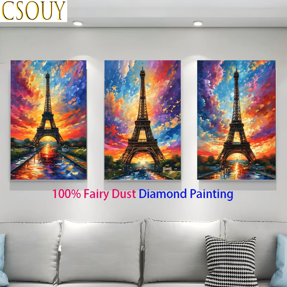 100% Fairy Dust Diamond Painting Cross Stitch Embroidery Eiffel Tower Crystal Square 5D Mosaic Needlework Rhinestones Home Decor
100% Fairy Dust Diamond Painting Cross Stitch Embroidery Eiffel Tower Crystal Square 5D Mosaic Needlework Rhinestones Home Decor