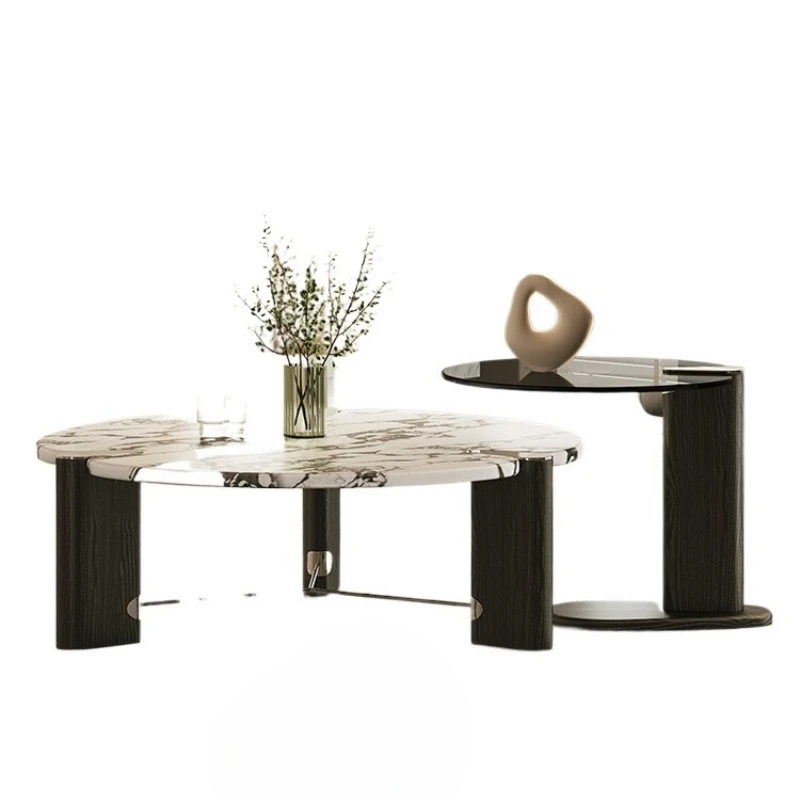 Modern light luxury coffee table simple size round combination living room tea table marble table
Modern light luxury coffee table simple size round combination living room tea table marble table