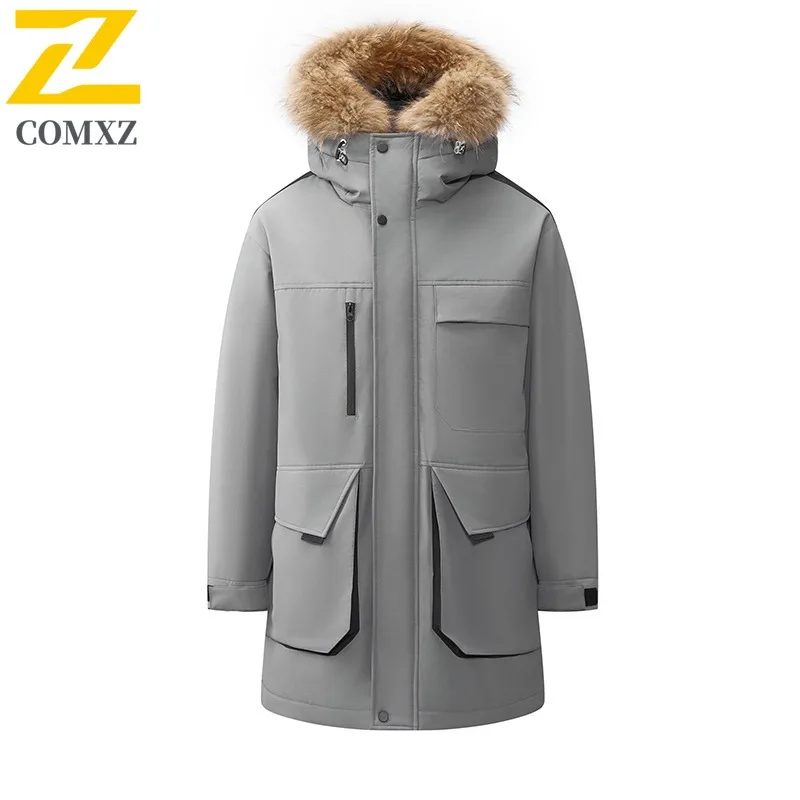 COMXZ Mens Puffer Jacket New Fur Collar Hood Snow Thicken Warm Down Coat 90 Percent White Duck Down Windproof Autumn Windbreaker
COMXZ Mens Puffer Jacket New Fur Collar Hood Snow Thicken Warm Down Coat 90 Percent White Duck Down Windproof Autumn Windbreaker
