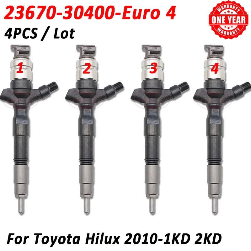 ORLTL 4 шт. новая форсунка 23670-30400 дизельного топлива 2367030400 295050-0460 для Toyota Hilux 2.5d 2010-1KD 2KD
ORLTL 4 шт. новая форсунка 23670-30400 дизельного топлива 2367030400 295050-0460 для Toyota Hilux 2.5d 2010-1KD 2KD