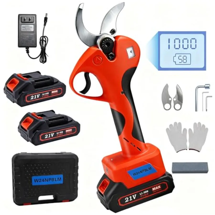 Электрические секаторы с диаметром реза 2 дюйма (50 мм), беспроводные, с ЖК-дисплеем, 2 аккумулятора 2000 мАч, литий-ионные.
Электрические секаторы с диаметром реза 2 дюйма (50 мм), беспроводные, с ЖК-дисплеем, 2 аккумулятора 2000 мАч, литий-ионные.