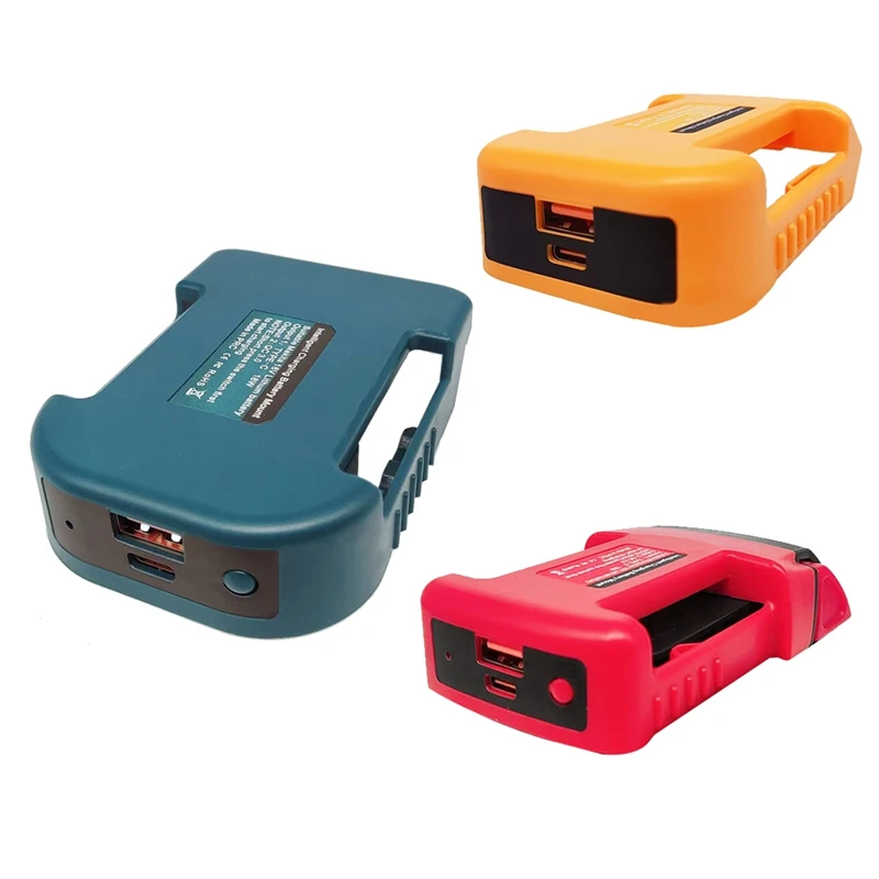 BAAR-Fast Charger Rack For 18V Battery Portable Battery Holder Adapter With USB And Type-C Output Fast Charging
BAAR-Fast Charger Rack For 18V Battery Portable Battery Holder Adapter With USB And Type-C Output Fast Charging